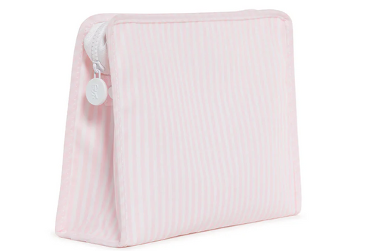 TRVL Pimlico Stripe Pink Large Roadie Zip Pouch