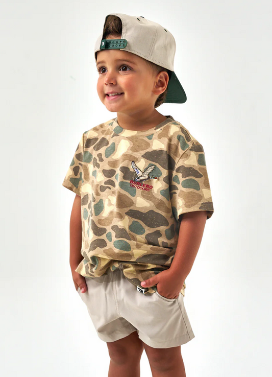 Burlebo Pintail Camo Short Sleeve Boys Shirt