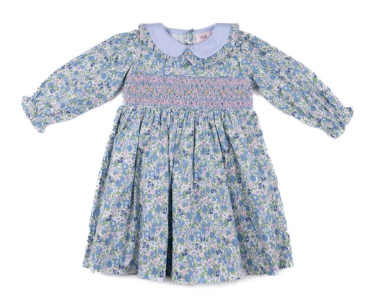 Shop Teeta Girls Smocked Charming Floral Dress