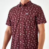 Burlebo Gameday in College Station Men's Performance Button Up Short Sleeve