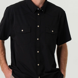 Burlebo Black Western Performance Men's Short Sleeve Shirt