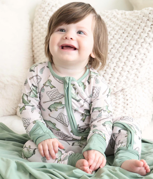 Bass Buddies Bamboo Boys Onesie
