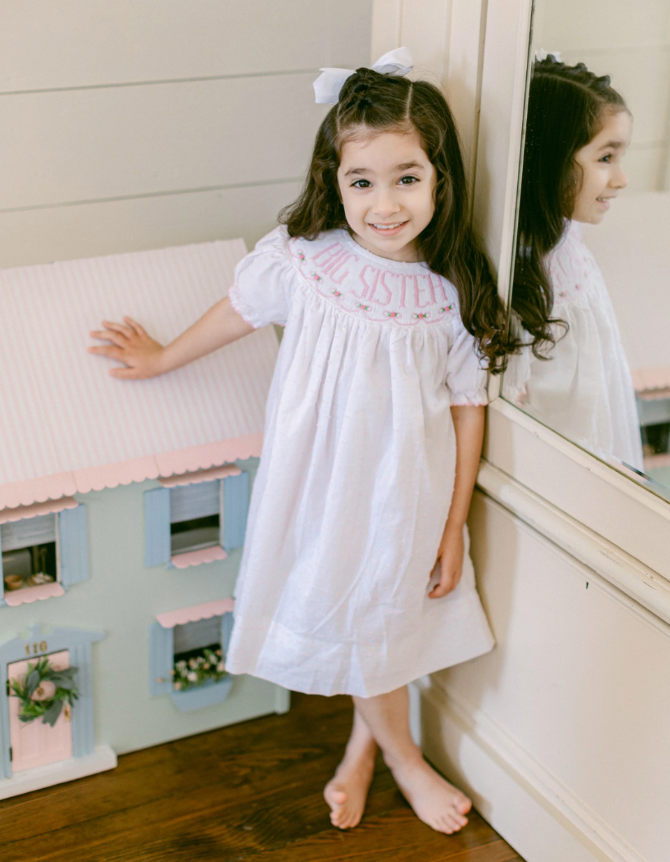 Poppy Kids Pink Floral Big Sister Dress