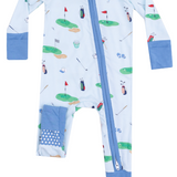 Angel Dear Golf Things Blue Bamboo boys Onesie