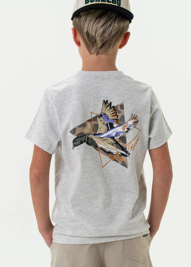 Burlebo Pintail Triangle Duck - Heather Ash Grey Boys Shirt