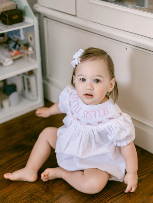 Poppy Kids Pink Floral Little Sister Girls Bubble