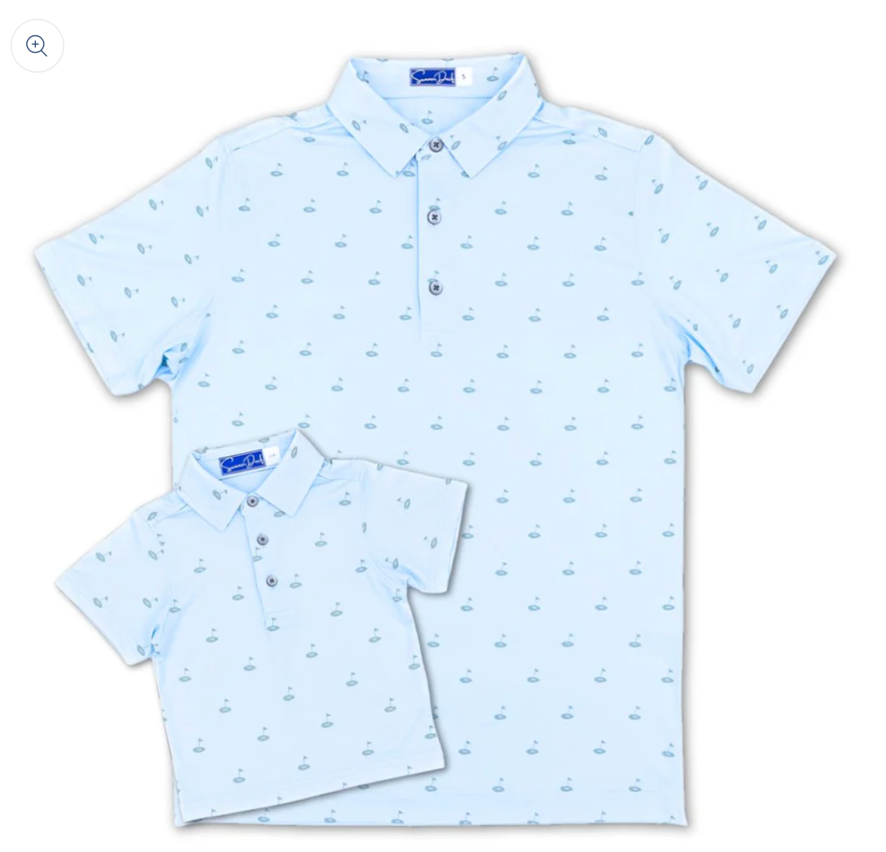 Summer Duck Golf Birdie Blue Boys Polo Shirt