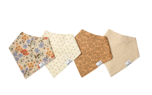 Copper Pearl Eden Baby Bandana Bib Set (4 pack) Copper Pearl