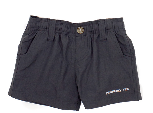 Properly Tied Mallard Shorts Boys Charcoal