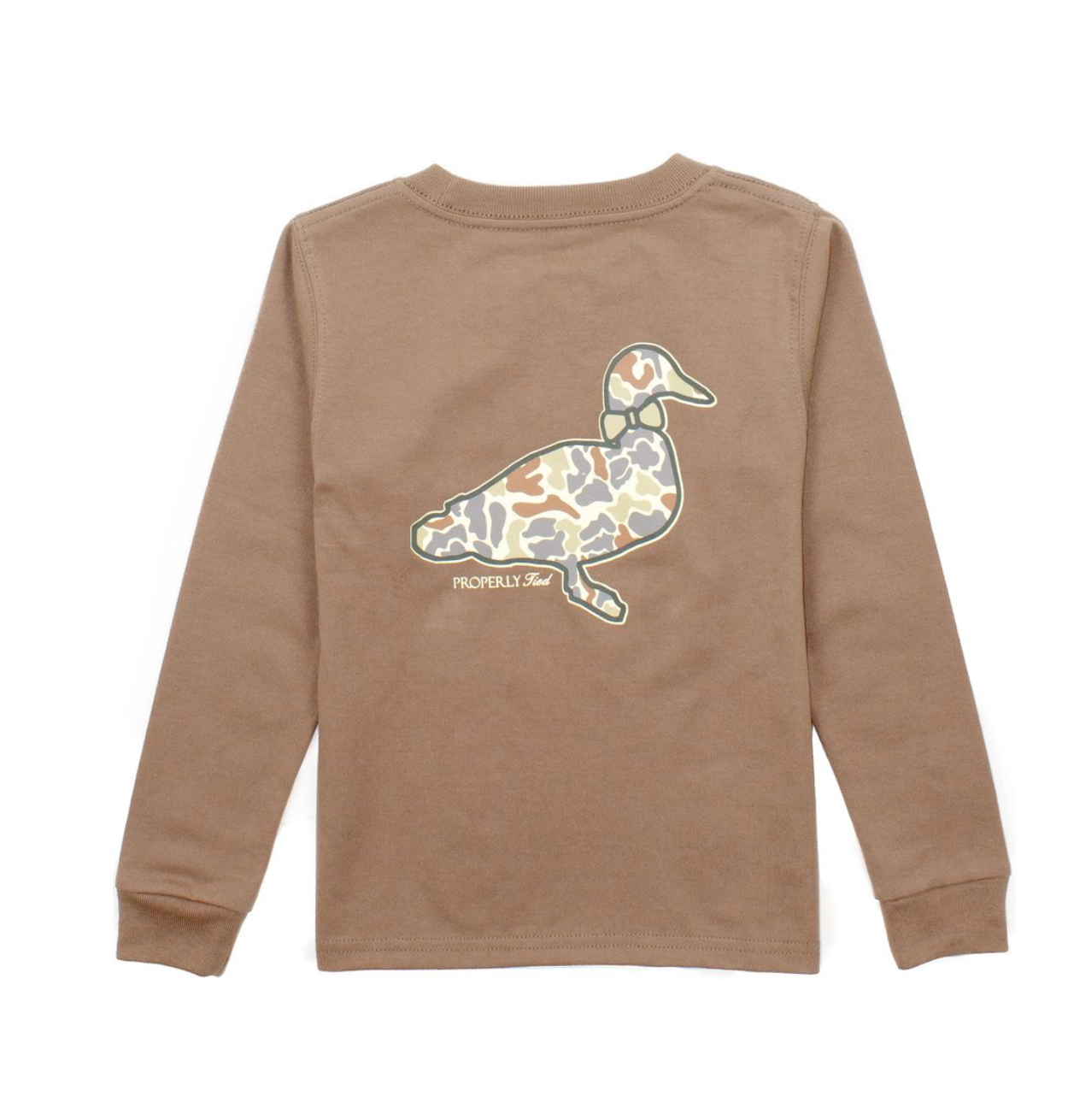 Properly Tied Boys Field Camo Duck Long Sleeve Shirt