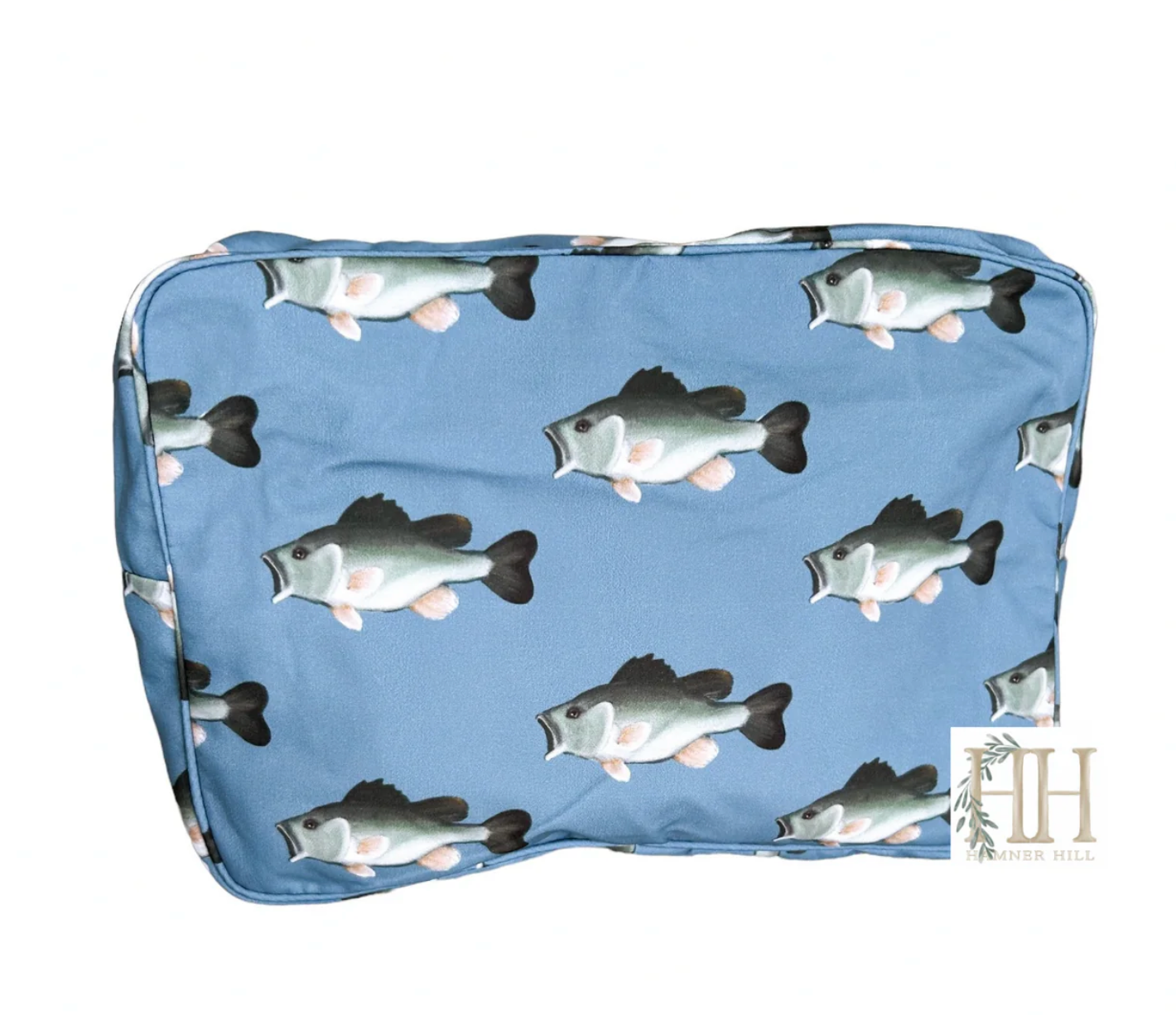 Blue Bass Ripping Lips Lunch Tote (Wipable Inside)