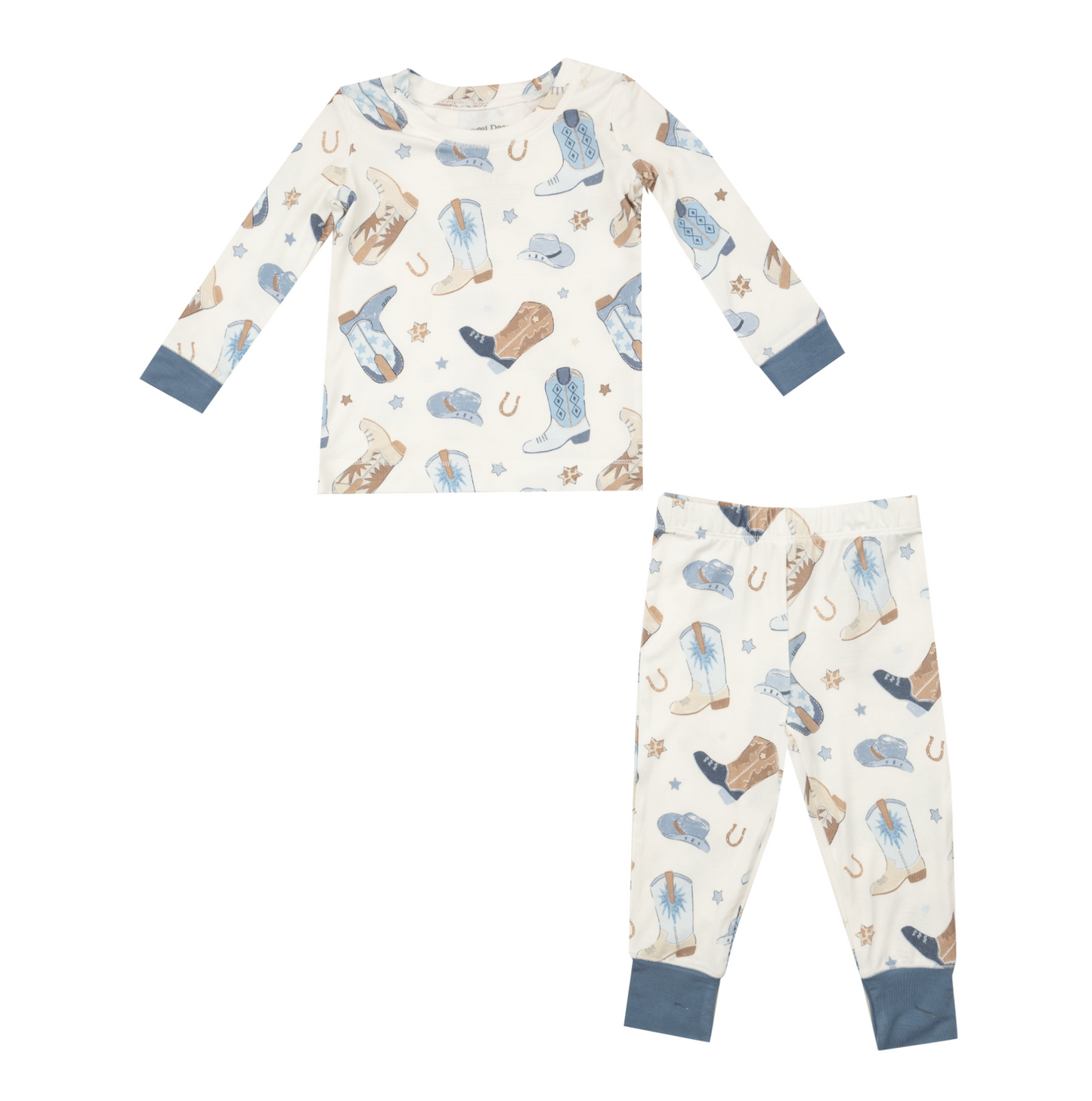 Angel Dear Two Piece Cowboy Boot Boys Bamboo Pajamas