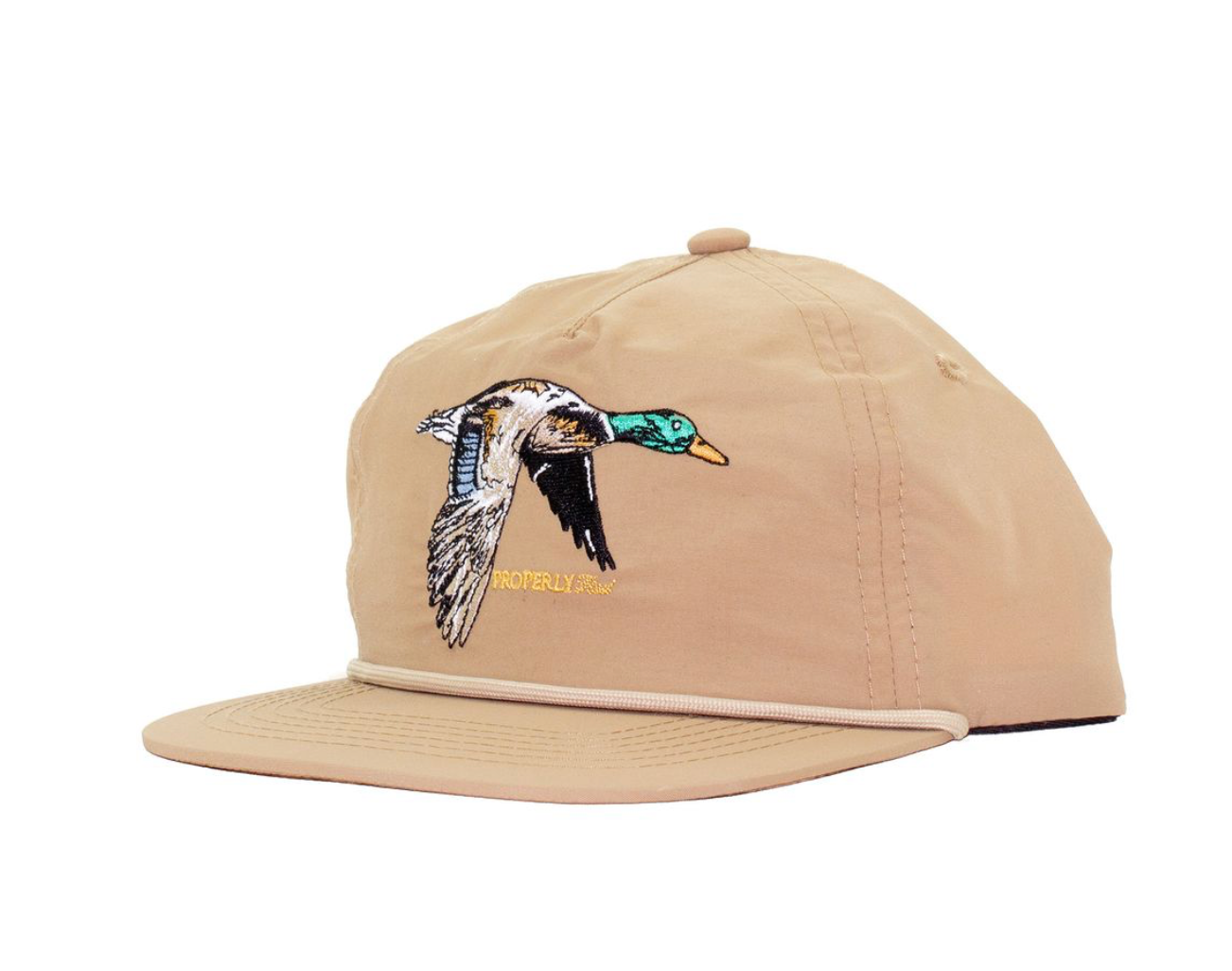 Properly Tied Tan Rope Flying Mallard Youth Cap