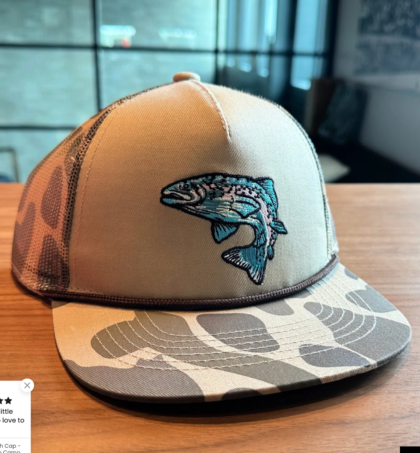 Burlebo Youth Retro Camo Trout Cap