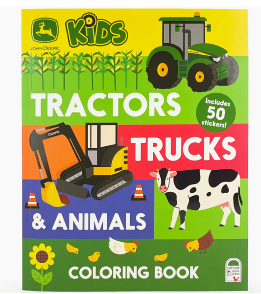 John Deere Kids Tractors, Trucks & Animals Coloring Book