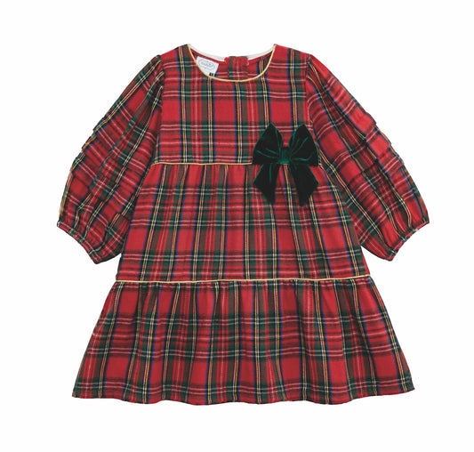 Mud Pie Tartan Red Plaid Christmas Dress