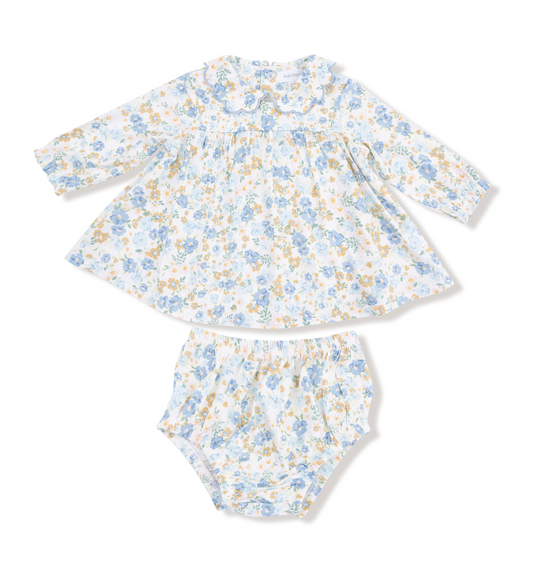 Angel Dear Sweet Rose Calico Girls Bamboo Bodysuit Dress