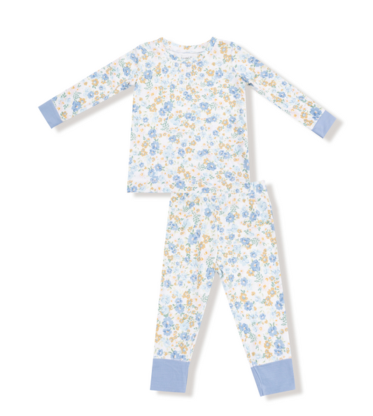 Angel Dear Sweet Rose Calico Bamboo Girls Two Piece Pajamas