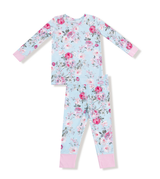 Angel Dear Charlotte Floral Bamboo Girls Two Piece Pajamas