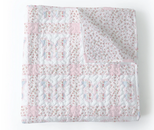 Ida Mae Butterfly Patchwork Baby Blanket