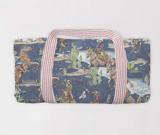 Ida Mae Birdie Chambray Weekender Duffle Bag