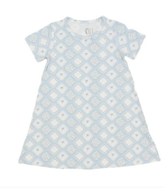 Hamner Hill Quilted Bow Patch Girls Bamboo Dress