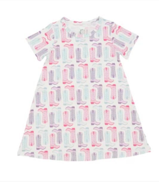 Hamner Hill x Petite Paloma Tulip Boots Bamboo Girls Dress