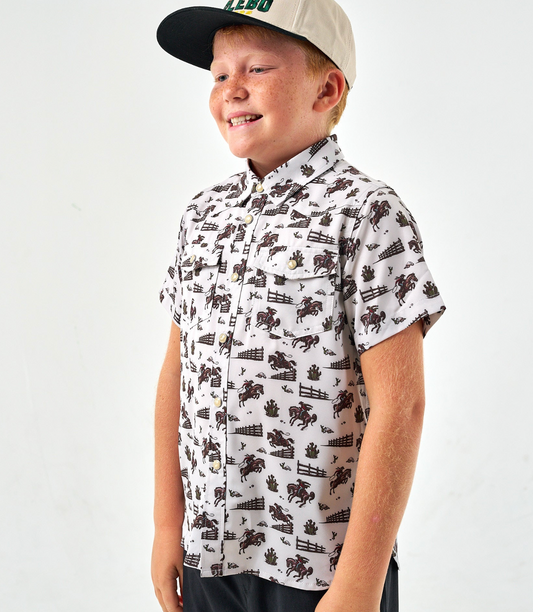 Burlebo Brush Country Youth Performance Button Up