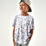 Burlebo White Camo Performance Boys Go To Tee
