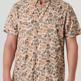 Burlebo Venado Camo Pearl Snap Western Mens Short Sleeve Shirt