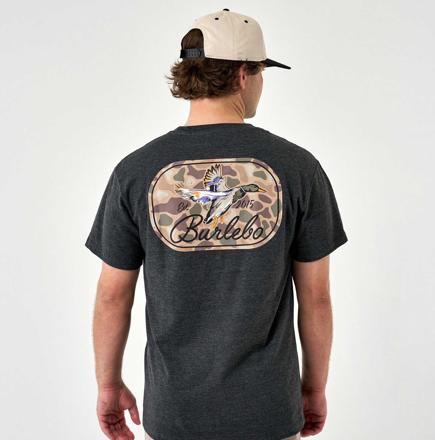 Burlebo Ducks Flying In Heather Black Men's Shirt
