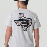 Burlebo Texas Camo Flying B Ash Grey Mens Shirt Short Sleeve