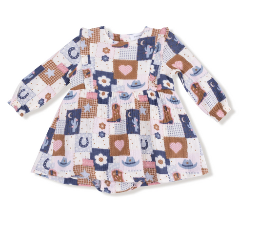 Angel Dear Patchwork Cowgirl Girls Dress