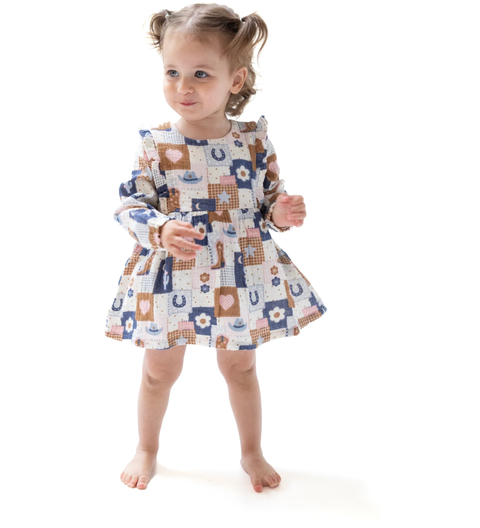 Angel Dear Patchwork Cowgirl Girls Dress