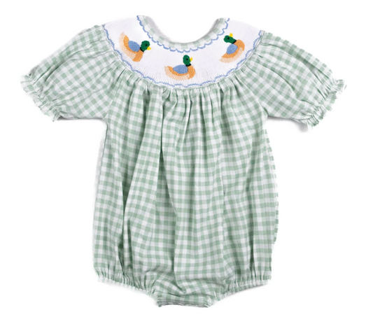 Shop Teeta Girls Smocking Mallard Knit Bubble Dress