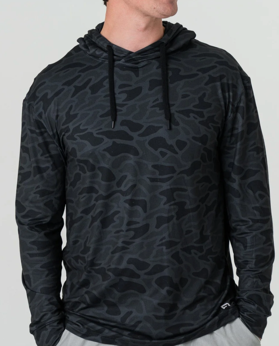Burlebo Men's Black Camo Performance Pullover