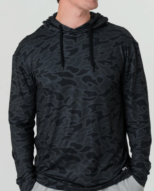 Burlebo Men's Black Camo Performance Pullover