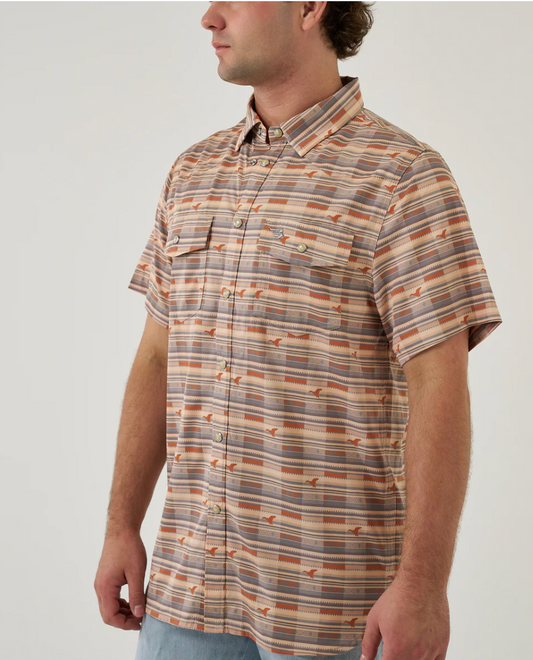 Burlebo Men's Duck Hunter Plaid Performance Pearl Snap Western Shirt