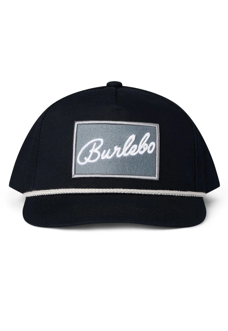 Burlebo Mens Hat Grey Patch Black Rope