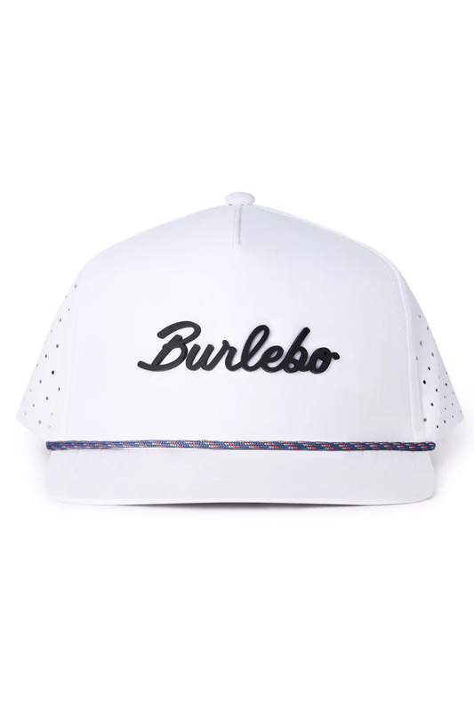 Burlebo White Tour Performance Rope Mens Hat