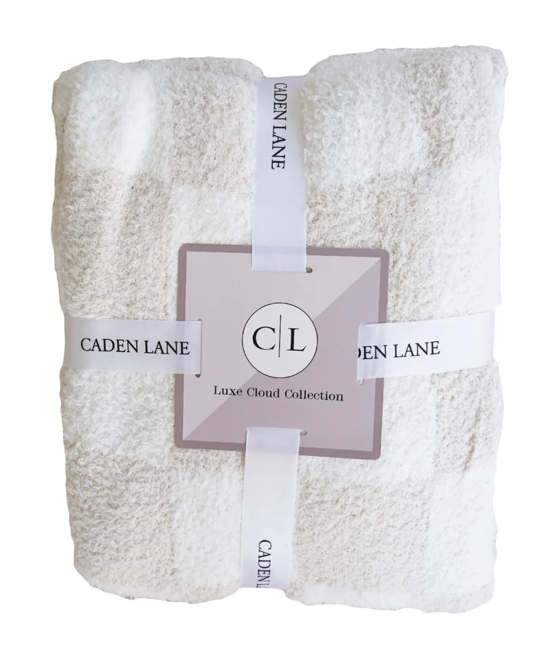 Luxe Toffee Check Baby Blanket