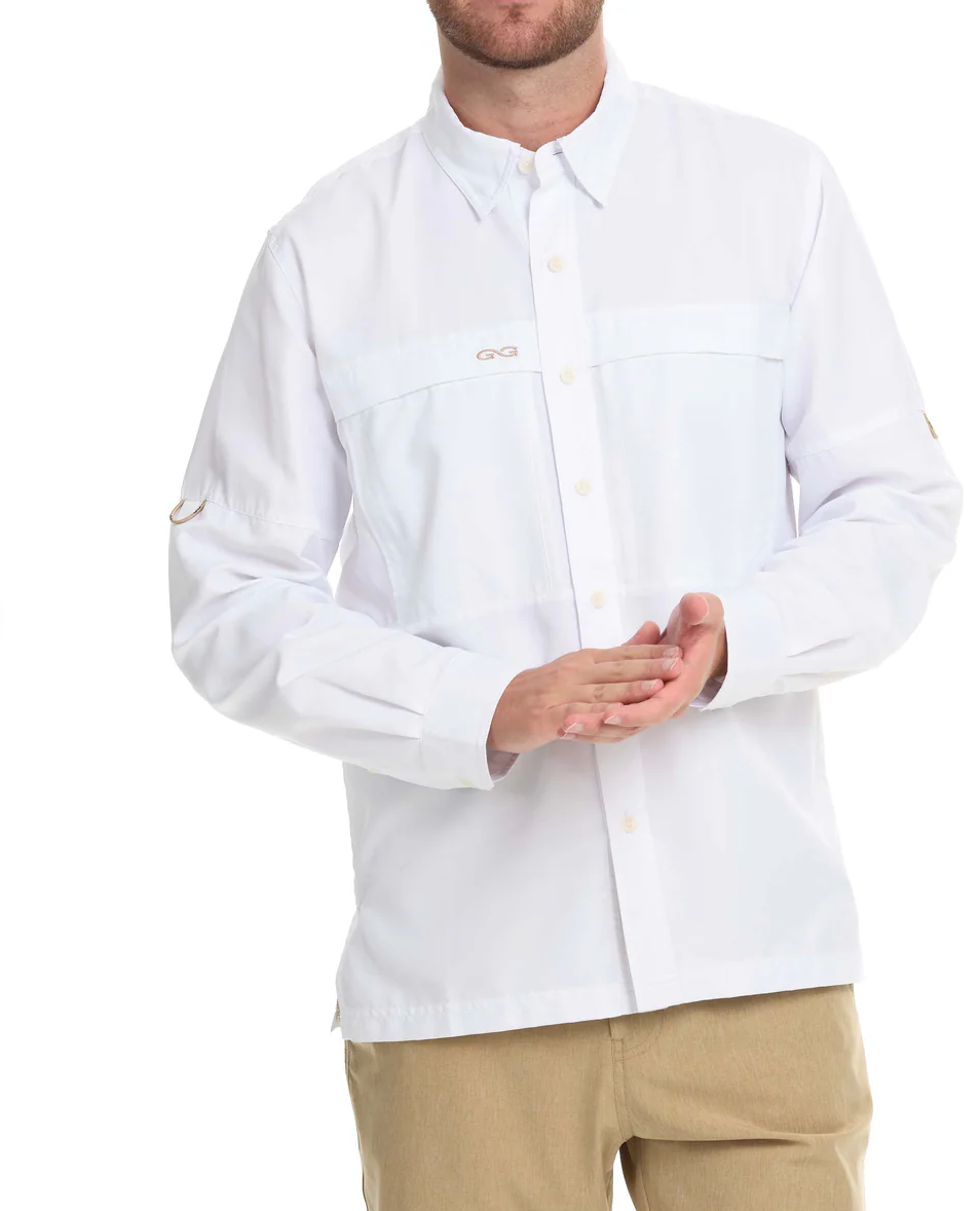GameGuard White Explorer Mens Long Sleeve Shirt