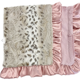 Dusty Pink Snowcat Luxe Cuddle Blanket