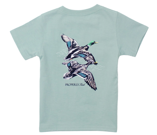 Properly Tied Migration Mallard Duck Short Sleeve Boys Shirt