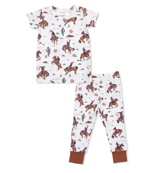 Angel Dear Buckaroo Western - Short Sleeve Loungewear Set