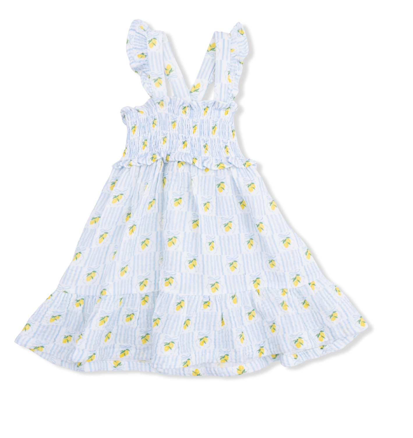 Angel Dear Lovely Lemons - Smocked Ruffle Sundress with Bloomer