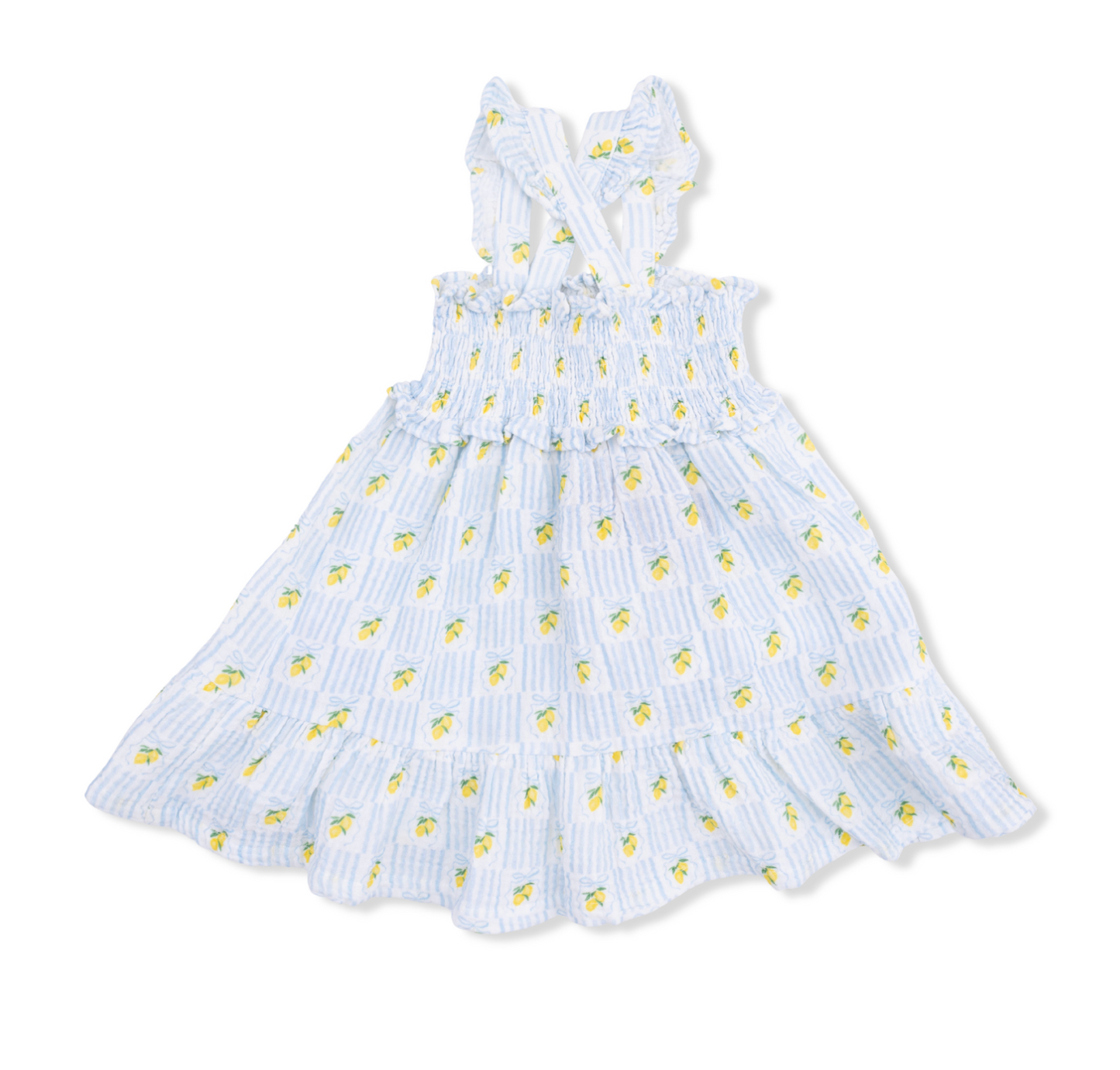 Angel Dear Lovely Lemons - Smocked Ruffle Sundress with Bloomer
