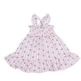 Angel Dear Winding Roses Stripe - Smocked Ruffle Sundress & Bloomer