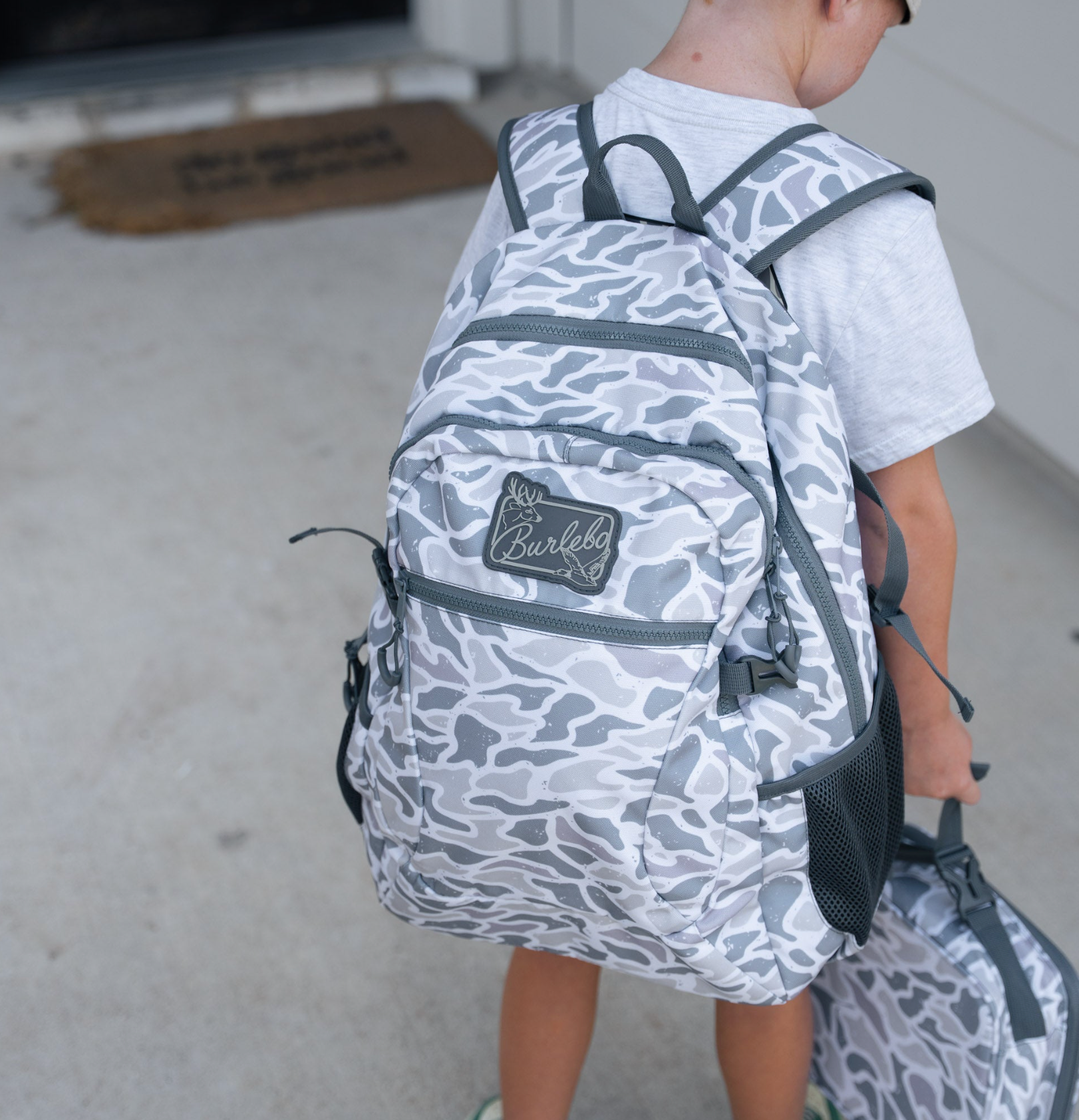 Burlebo White Camo Backpack Bag
