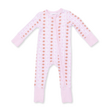 Angel Dear Footbal Bow Stripe with Ruffle Sleeve Girls Bamboo Onesie